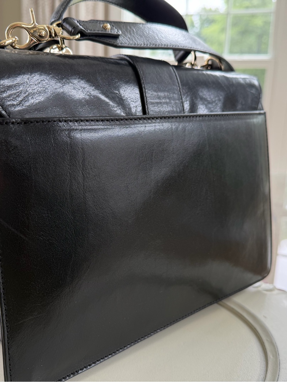 Brahmin  medium Francine Black Topsail Genuine Leather 
Style Q88115900001 - Picture 7 of 15